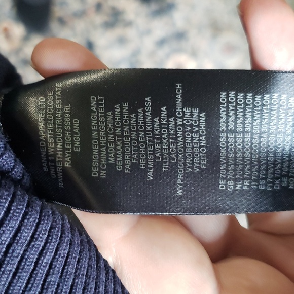 💥4/$20 Modcloth Navy Cropped Cardigan 3/4 sleeve - Picture 8 of 9